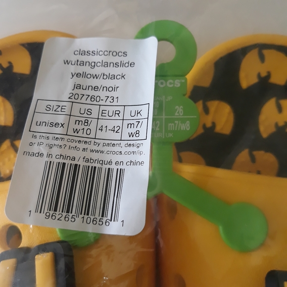 (New) Wu-Tang Clan Crocs Slides (W10/M8) - Picture 6 of 10